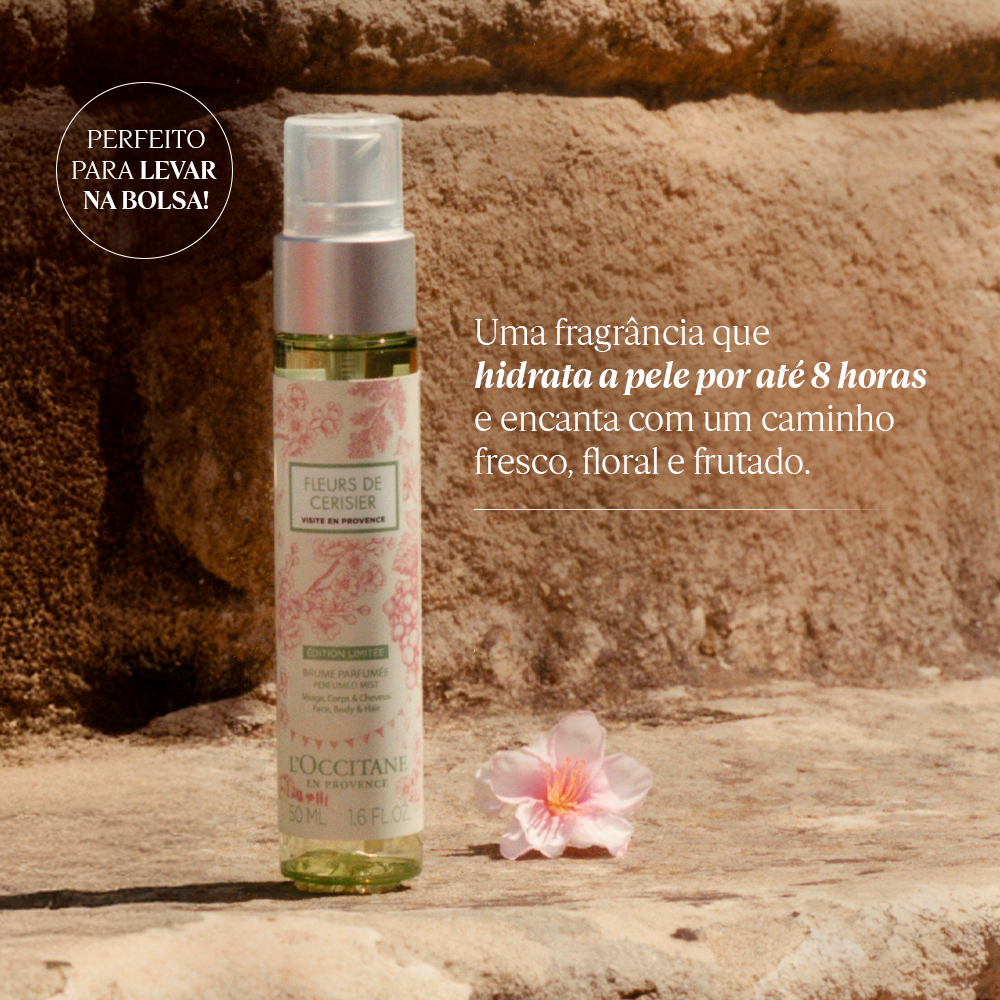Spray Refrescante Rosto Corpo e Cabelo Flor de Cerejeira Visite en Provence 50ml, , large image number 1